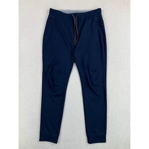 Mack Weldon Mens Medium Blue Knit Stretch Jogger Pants Tapered Lounge Activewear